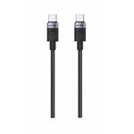 iPEAX TEXTILNÍ KABEL USB-C / USB-C 1,5M, USB 2.0 ČERNÝ