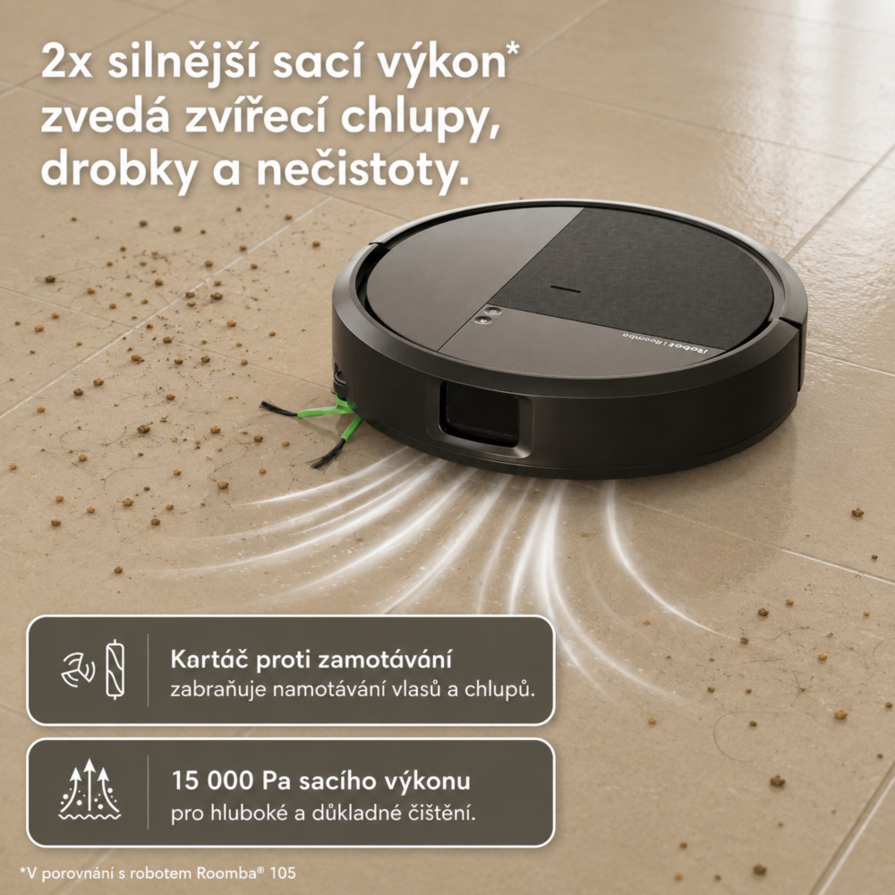 iRobot Roomba 115 Combo + nabíjací dok (čierny)