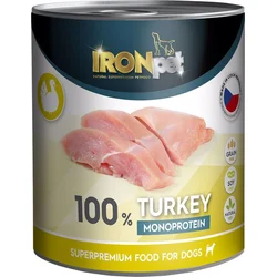 IRONpet Dog Turkey (Krůta) 100 % Monoprotein, konzerva 800 g 