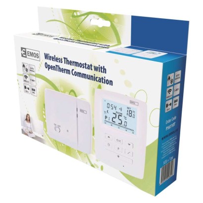 Izbový termostat s komunikáciou OpenTherm, bezdrôtový, P5611OT