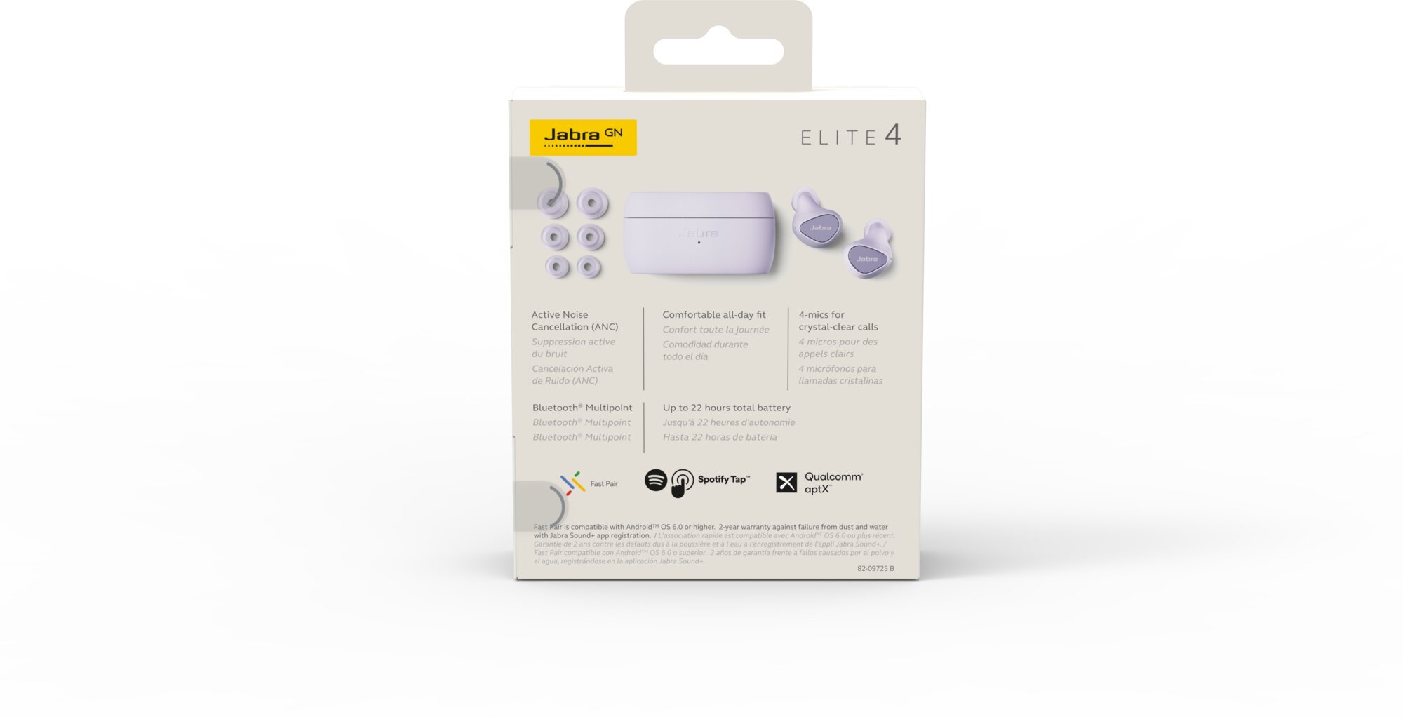 Jabra Elite 4, fialová, ANC