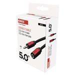 JACK kábel 3,5 mm stereo, vidlica - 3,5 mm zásuvka 5 m