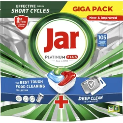 Jar Kapsle na nádobí Platinum Plus Blue Deep Clean, 105 ks