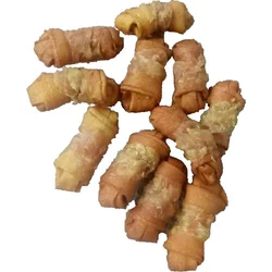 JUKO Snacks Uzel buvolí uzený obalený kuřecím masem 6 cm (10 ks)