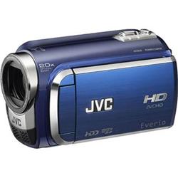 JVC kamera GZ HD300A, HDD/SD, 60GB HDD, 20x zoom, modrá, Full HD, CZ menu