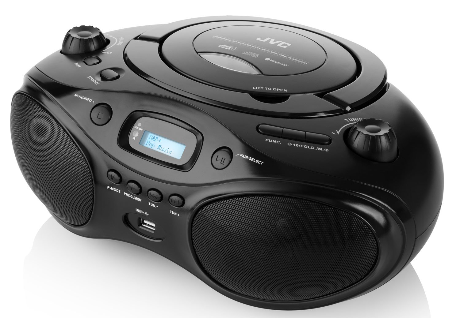 JVC RD-E661B-DAB, čierna