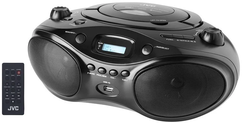 JVC RD-E661B-DAB, čierna