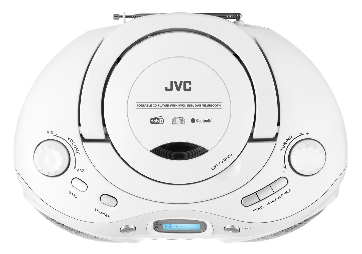 JVC RD-E661W-DAB, biela