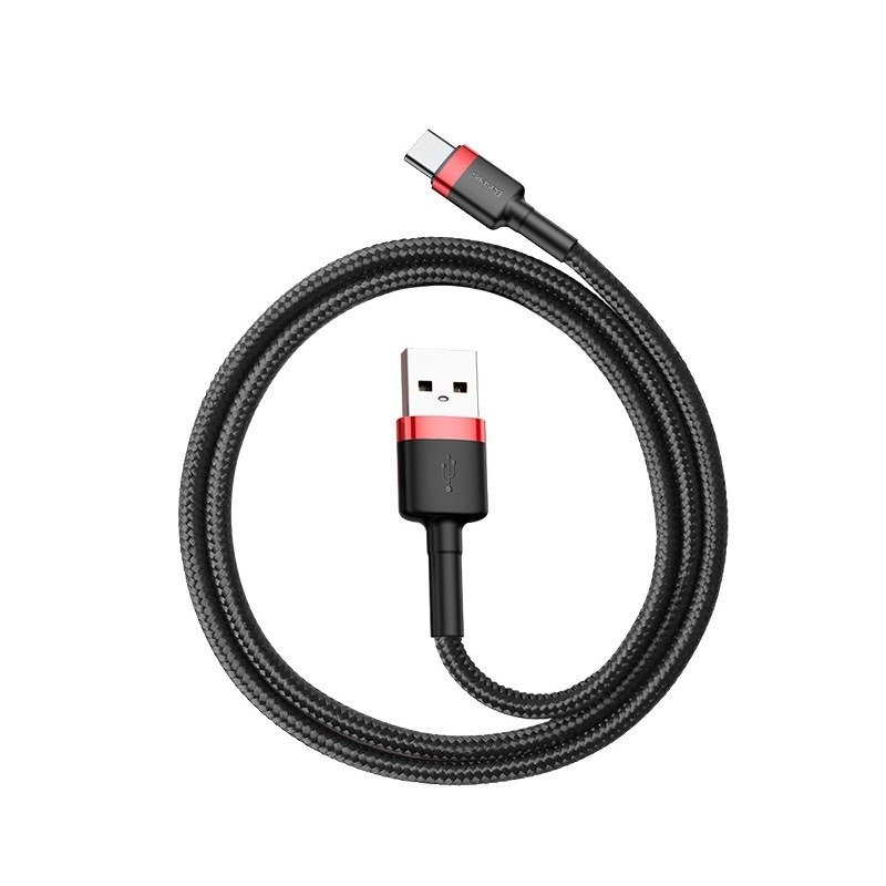 Kábel Baseus Cafule USB-C 2A 2 m (červeno-čierny)