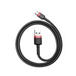 Kábel Baseus Cafule USB-C 3A 1m (červeno-čierny)