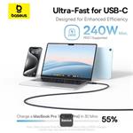 Kabel Baseus PicoGo magnetic USB-C/USB-C 1m 240W černý
