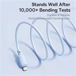 Kábel Baseus Silky USB/Lightning 1m 2,4A biely