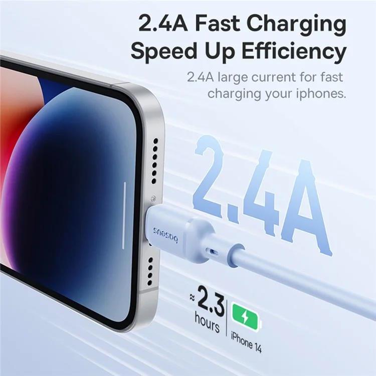 Kabel Baseus Silky USB/Lightning 1m 2.4A bílý