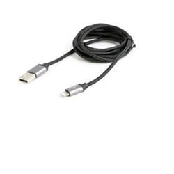 Kabel CABLEXPERT USB 2.0 Lightning (IP5 a vyšší) nabíjecí a synchronizační kabel, opletený, 1,8m, černý, blister