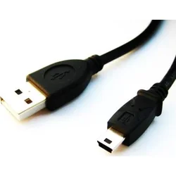 Kábel CABLEXPERT USB A-MINI 5PM 2.0 1,8 m HQ čierny, pozlátené kontakty
