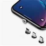 Kábel ColorWay 3v1 USB - Lightning, microUSB a USB-C 1 m, magnetický