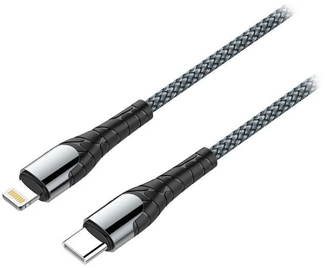 Kábel ColorWay USB-C na Lightning 1 m, sivý