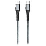 Kábel ColorWay USB-C na USB-C 2 m (PD 65W), sivý
