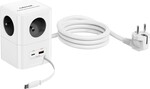 Kábel Cubenest PowerCube Extended USB PD 65 W USB-C, A+C, 1,5 m, sivý