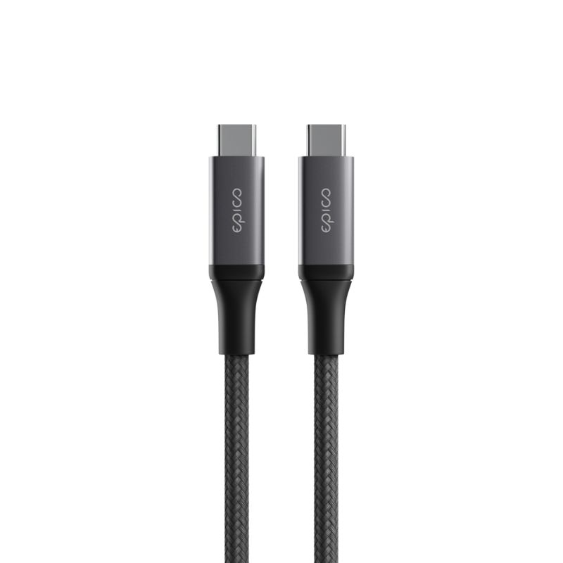 Kábel Epico UltraLink USB-C EC48 | USB4 40Gbps 240W 8K/60Hz | 1,5 m | Čierna | Odolné textilné opletenie