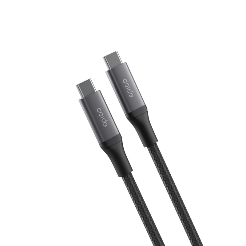 Kábel Epico UltraLink USB-C EC48 | USB4 40Gbps 240W 8K/60Hz | 1,5 m | Čierna | Odolné textilné opletenie