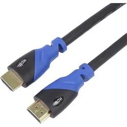 Kábel PremiumCord 4K HDMI 2.0b High Speed + Ethernet, pozlátené flexibilné konektory, 0,5 m