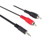 Kábel PremiumCord Jack 3,5 mm-2xCINCH M/M 15 m