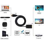 Kábel PremiumCord s prevodníkom HDMI na VGA, dĺžka kábla 2 m