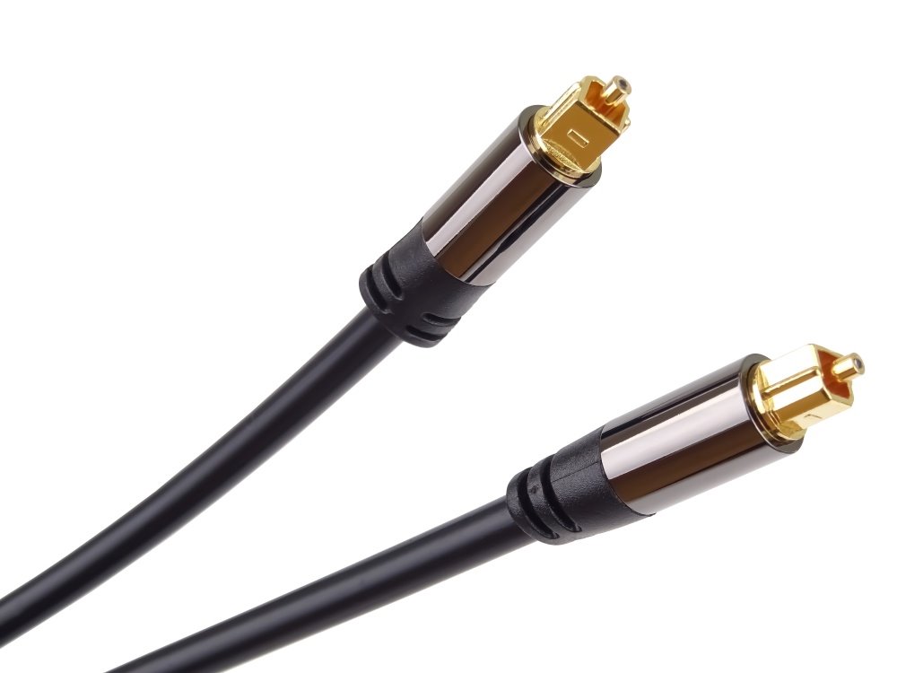 Kábel PremiumCord Toslink M/M, OD:6 mm, zlatý dizajn 1 m