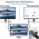 Kábel PremiumCord USB-C na HDMI 2 m 8K@60Hz,4K@144Hz Hliník