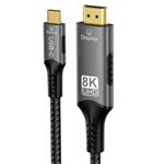 Kábel PremiumCord USB-C na HDMI 2 m 8K@60Hz,4K@144Hz Hliník