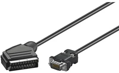 Kábel PremiumCord VGA DB15M - SCART 2 m