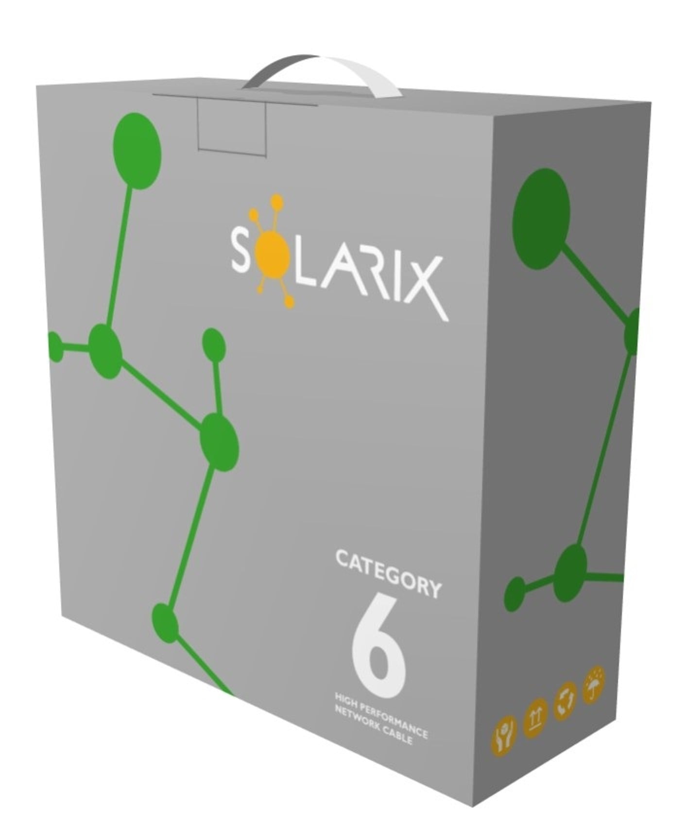 Kábel SOLARIX, CAT6 UTP PVC, 100 m, krabica
