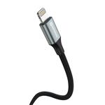 Kábel Swissten Textile II USB-C / Lightning 1,5 m, čierny