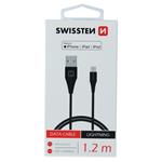 Kábel Swissten TPE USB / Lightning MFi, čierny