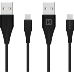 Kábel Swissten USB-C 1,5 m, čierny  