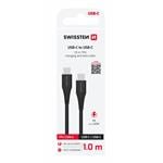 Kábel Swissten USB-C / USB-C, 1 m, čierny