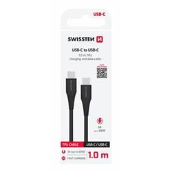 Kábel Swissten USB-C / USB-C, 1 m, čierny