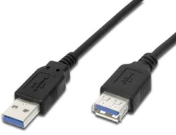 Kabel USB 3.0 Super-speed 5Gbps A-A prodlužovací 9pin 3m ku3paa3bk - Kabely + redukce