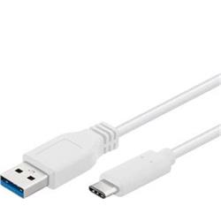 Kabel USB 3.1 konektor C/male - USB 3.0 A/male, bílý, 1m ku31ca1w - Kabely + redukce