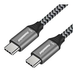 Kabel USB 3.2 Gen 1 USB-C male - USB-C male, bavlněný oplet, 1,5