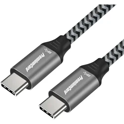 Kábel USB 3.2 Gen 1 USB-C samec - USB-C samec, bavlnené opletenie, 0,5 m