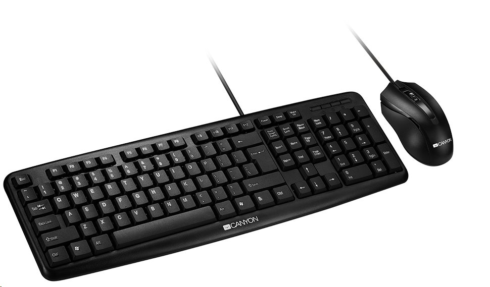 Káblová klávesnica CANYON SET-1 CS + optická myš