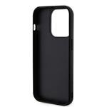 Karl Lagerfeld 3D gumový zadný kryt s trblietavým logom Karl pre iPhone 15 Pro Black