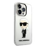 Karl Lagerfeld IML Ikonik NFT Zadný kryt pre iPhone 14 Pro Transparent