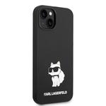 Karl Lagerfeld Liquid Silicone Choupette NFT Zadní Kryt pro iPhone 14 Black
