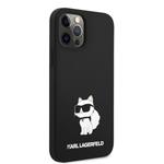 Karl Lagerfeld Liquid Silicone Choupette NFT zadný kryt pre iPhone 12/12 Pro Black