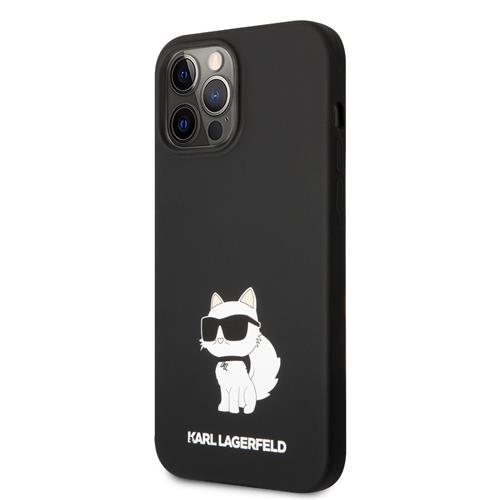 Karl Lagerfeld Liquid Silicone Choupette NFT Zadný kryt pre iPhone 13 Pro Max Black