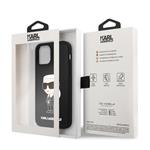 Karl Lagerfeld Liquid Silicone Ikonik NFT Zadný kryt pre iPhone 12/12 Pro Black