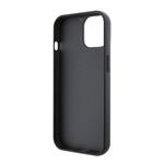 Karl Lagerfeld Pevný kovový zadný kryt Ikonik s trblietkami pre iPhone 15 Black